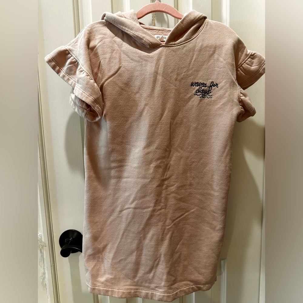 GYMBOREE LIKE NEW “WAVES FOR DAYS” HOODIE DRESS SZ S 5-6